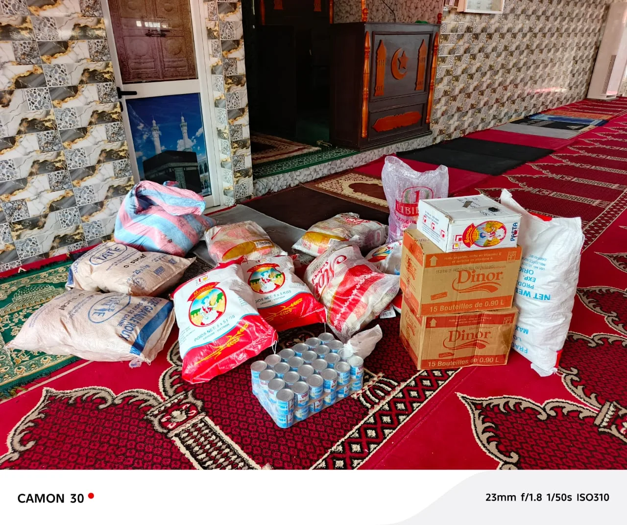 Dons préparés lors de l’Opération Solidarité Ramadan 2026